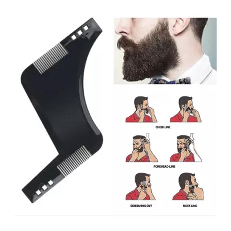 Beard Shaping Styling Template Plus Beard Comb All-in-One Tool - selected variant